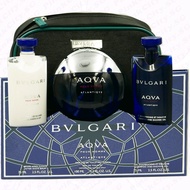 BVLGARI AQVA POUR HOMME ATLANTIQVE 4PCS (EDT 100ML+A/S BALM 75ML+S.GEL 75ML+POUCH) GIFT SET