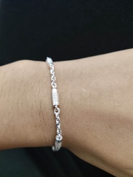 Gelang nori bambu lapis perak