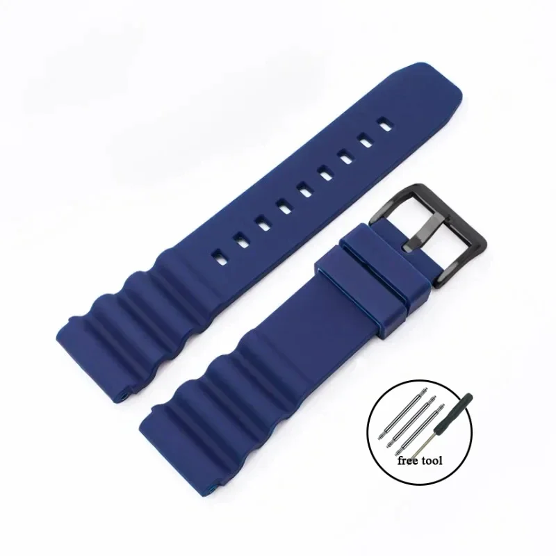 Silicone Watch Band 20mm 22mm For Rolex SUBMARINER Waterproof Diving Bracelet For Citizen For Seiko