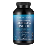 Viva Naturals Triple Strength Omega 3 Fish Oil Supplement 2500 mg Fish Oil with Re-Esterified 180 So