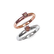 0.15 Carat Natural Red Pillar Ring (White 18K Gold/18K Rose Gold) Keelung Crado