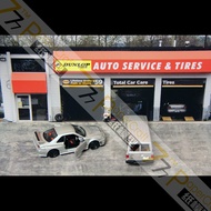 [777 Paper Model] 1:64 1:87 Car Model Photo Scene Dunlop Tire Repair Shop Photo Background
