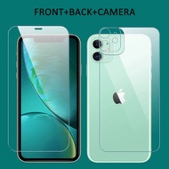 【cw】 3 In 1 Front Back Lens Full Cover Tempered Glass Film For iPhone 12 11 Pro Max Mini Screen Protector For iPhone 13 Pro Max Glass