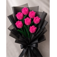 Bouquet Graduation Medium | Chenille Fuzzy Flower 7pcs Graduation Anniversary Birthday Celebration