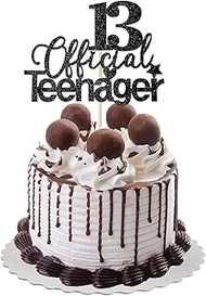 Official Teenager 13 Cake Toppers 13th Birthday Cake Decoration Black Official Teenager 13th Birthda