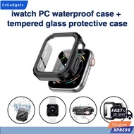 【Sg】Suitable For Iwatch Series 6/5/4 (44mm 40mm) Pc Waterproof Case + Tempered Glass Iwatch Protective Sleeve