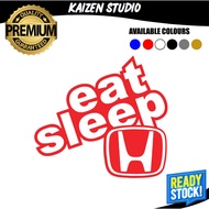 KAIZEN STUDIO Eat Sleep Honda Sticker Cermin Kereta Car Vinyl Cutting Sticker