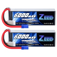 Zeee 4S Lipo Battery 6000mAh 14.8V 100C with EC5 Plug Soft Case for RC Plane Quadcopter Airplane Hel