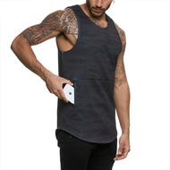 Men Gym Shirt Quick Dry Men Tank Tops Elastic High Quality Gym Singlets with Zipper