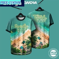 [Custom Family Day Jersey] New Family Day Baju Jersey Quick Dry Full Sublimation Microfiber Unisex O