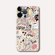 Inspirational Doodle Art Soft Matte Phone16promax/15plus/1/13/12 Case, Multiple Colors Available (Be