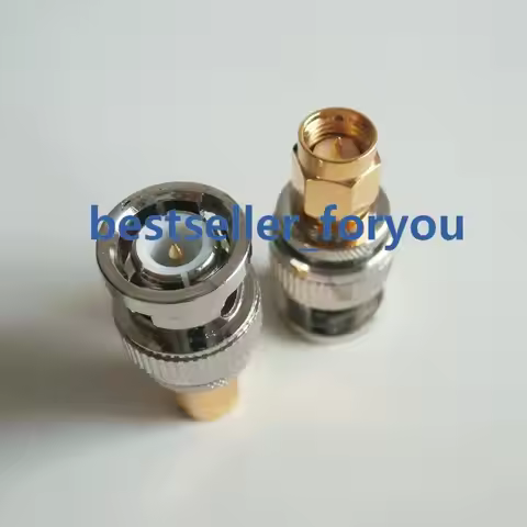 1X SMA Male To Connector BNC Male Plug Straight SMA-Connector BNC F M/M RF Coaxial Adapter