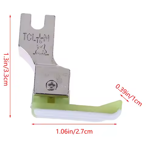 。For Industrial Lockstitch Sewing Machine Single Needle Presser Foot TCL TCR 1/16N Right/Left Plasti