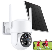 4MP Solar Camera 360 PTZ Wi-Fi Outdoor Wireless Full Color Night Vision Surveillance Security Protection CCTV PIR IP Camera