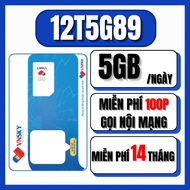 ( FREESHIP ) Sim 5G Mobifone VNSKY 12T5G89 - Tặng Data 5GB/ngày + Miễn Phí Gọi Nội Mạng - Sim Trọn G