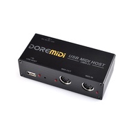 DOREMiDi USB MIDI ความเร็วสูงกล่องโฮสต์1-In-1-Out 16ช่อง MIDI ใช้ได้กับคีย์บอร์ด MIDI เป่าไฟฟ้าหลอดกลองไฟฟ้า USB เพื่อสายแปลง USB MIDI อินเตอร์เฟซ MIDI