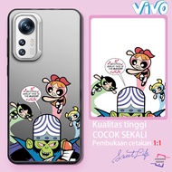 Cartoon Anime The Powerpuff Girls vs. Devil Chuchu Case for VIVO Y19S Y28 Y21 Y21S Y21T Y21A Y33S Y3