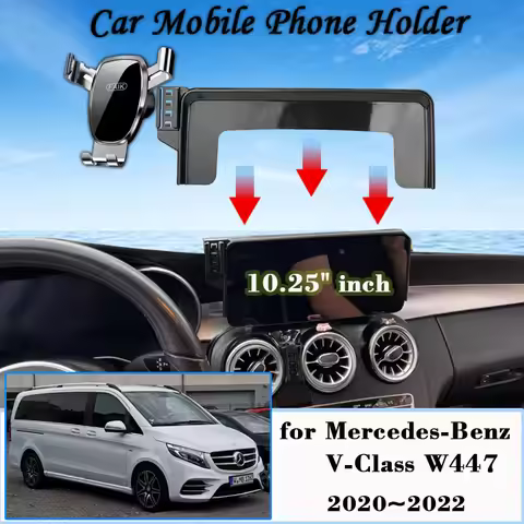 For Mercedes-Benz V-Class EQV Viano W447 2020 2021 2022 Car Mobile Phone Holder Air Vent Cellphone G