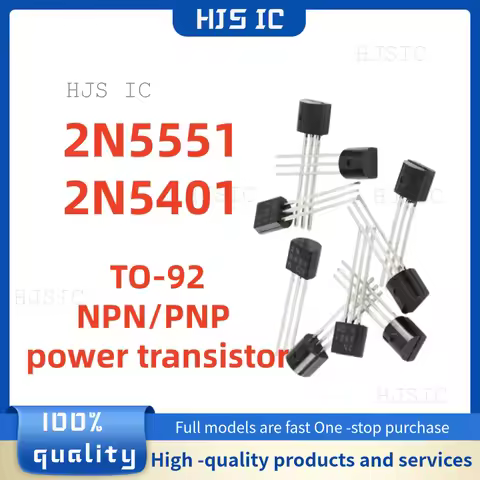 50/100/200pcs/lot 100% new 2N5551 2N5401 TO-92 NPN/PNP power transistor Best Quality In Stock
