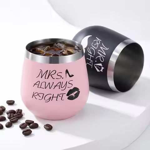 550ML Exquisite Gift Box Cup Set 304 Stainless Steel Cocktail Glasses Mugs Coffee Latte Cup Cold Dri