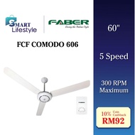 Faber 60" Ceiling Fan FCF COMODO 606 WHITE / Faraday FCF-628 (Black / White / Random)