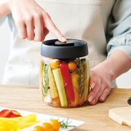 日本COGIT 按壓式真空密封玻璃保鮮罐-800ml