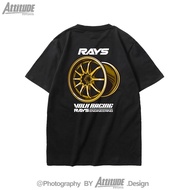 Attitude Japanese Jdm Style Modified Rays Hub Ce28n Te37 Pure Cotton Round Neck Short Sleeve T-shirt