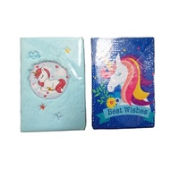 Unicorn sequin diary wipe Unicorn fur diary/ biru A5 diary book/