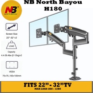 Nb North Bayou H180 22-32'' Monitor Desk Mount Stand Full Motion Swivel Monitor Arm Gas Spring