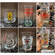 VINTAGE BEER GLASSES - SAN MIGUEL, SUNTORY, JIM BEAM, BEER HAUSEN, COLT 45, ETC.