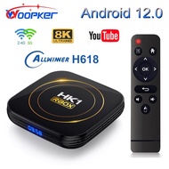 Woopker HK1 RBOX H8S Smart TV Box 12 Allwinner H618 Support 8K HD Video Decoder 2.4G 5G Dual Wifi BT4.0 HDR Media Player