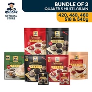 [Bundle of 3] Quaker 5 Multigrain - Black, Red, Chia & Prebiotic / [Pek 3] Quaker 5 Bijirin - Hitam,
