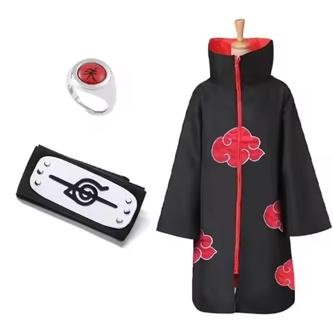 Akatsuki Costumes Itachi Ninja Robe Halloween Costumes for Kids Women Xiao Cosplay Anime Accessory R