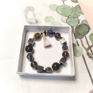 [Grande] Smoky Quartz, Obsidian, Terahertz, Black Austrian with Tassel, Custom Design Crystal Bracelet