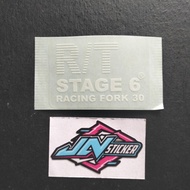 R/T STAGE 6 shock sticker