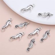20pcs/set Delicate Lovly Sea Horse Vintage Charm Accessories for Women's Pendant Necklace Personalized DIY Jewelry Making