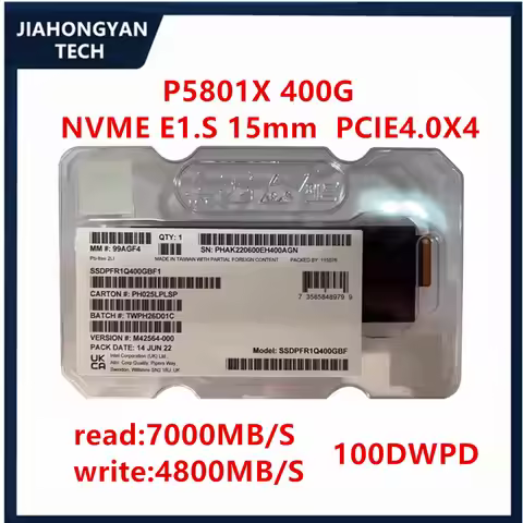 Original For Intel OPTANE SSD DC P5801X 400G E1.S interface PCIE4.0X4 enterprise solid state drive N