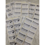 100pcs graham bar thermal sticker labels 30x20mm