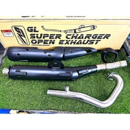 GL RACING Y15ZR 42MM SUPER CHARGER STD OPEN EXHAUST - THRU PRESURE EXHAUST SIAP COVER