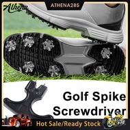 Athena➤Golf Spike Wrench with Ergonomic Handle Universal Golf Shoes Spike Removal Tool 2-Pin Golf Cl