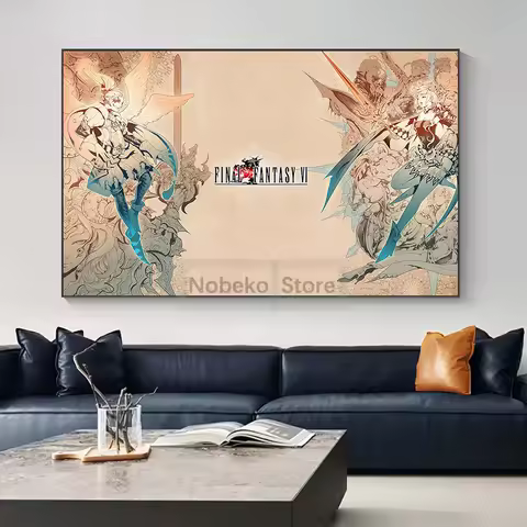 Classic RPG Games Final Fantasy Poster Cloud Strife Prints Canvas Painting FFVII Wall Art Pictures H