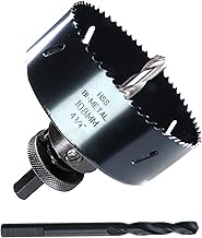 4-1/4" Inch Hole Saw Set HSS Bi-Metal Kit, an Extra Gift Hole Saw, and All Necessary Accessories