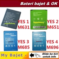 YES ALTITUDE 1 2 3 4 M631 M651 M685 M696 BATERI BATTERY CIKGU GURU FON PHONE