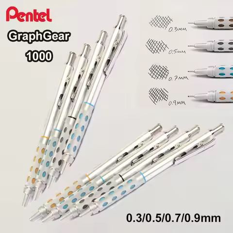 Pentel All-Metal Mechanical Pencil GraphGear1000 Low Center of Gravity Retractable Tip 0.3/0.5/0.7/0