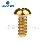 สลักไทเทเนียม Wanyifa M5x 10/M5x 12มม. T25สกรู Torx ขวดน้ำจักรยานถ้วยกรงยึดก้านจักรยานรัด Ti 12ชิ้น/