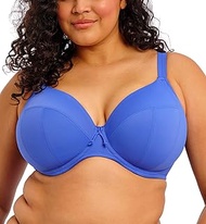 Womens Plain Sailing Underwire Plunge Bikini Top, Azure, 36F