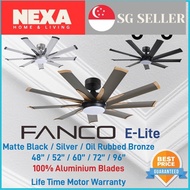 SG STOCK LED Fanco E-Lite Ceiling Fan - 48, 52, 60, 72 & 96 Inch - FULL ALUMINIUM / SUPER STRONG WIN