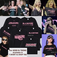 [PREMIUM] Children & Teenagers Blackpink T-Shirt & Blackpink Crop Top - Black Deadline T-Shirt - Bla