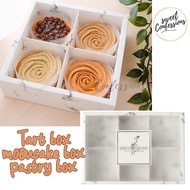 🇸🇬 Marble tart box dessert box 4 cavity 6 cavity pastry cake mooncake brownie gift packaging box