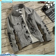 Ready Stock jaket jeans lelaki denim coat Autumn denim jacket men's Korean casual jacket teen slim v